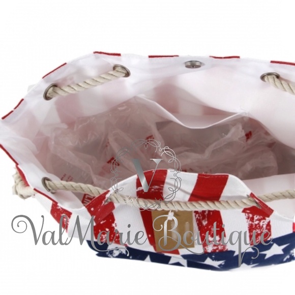 American Flag Beach Bag Tote - Picture 5 of 7